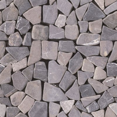 Qualis Ceramica Riviera Tileworks Chelsea Grey Mini Opus Interlocking Mosaic - 12" x 12"