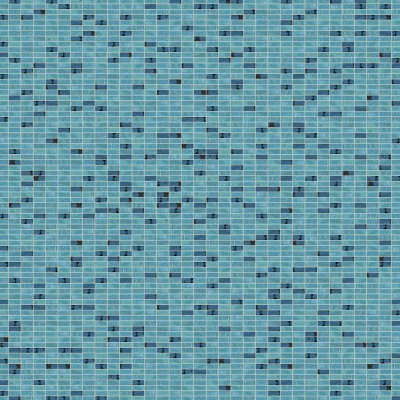 Qualis Ceramica Riviera Tileworks Chelsea TurQUoise Glass and Ceramic Brick 3/4"x1&3/4" Mosaic - 12" x 12"