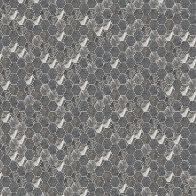 Qualis Ceramica Royal Stoneworks 2" Tuscan Forge Vein Hex - 12" x 12"