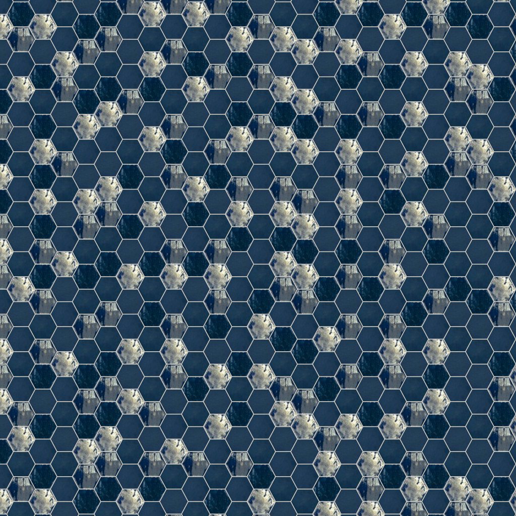 Qualis Ceramica Hamptons Collection Confetti Mosaic Blue
