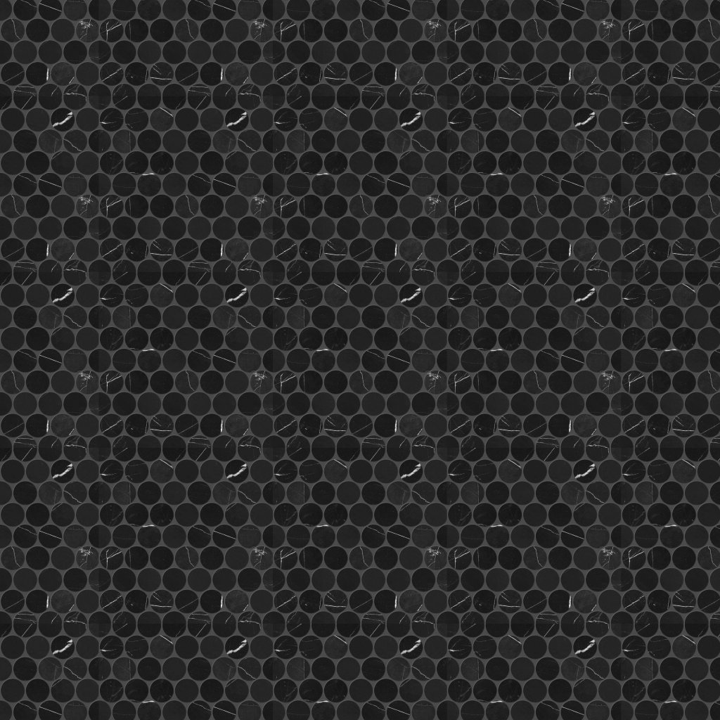 Qualis Ceramica Galaxia Nero 1.25 Penny Round Mosaic