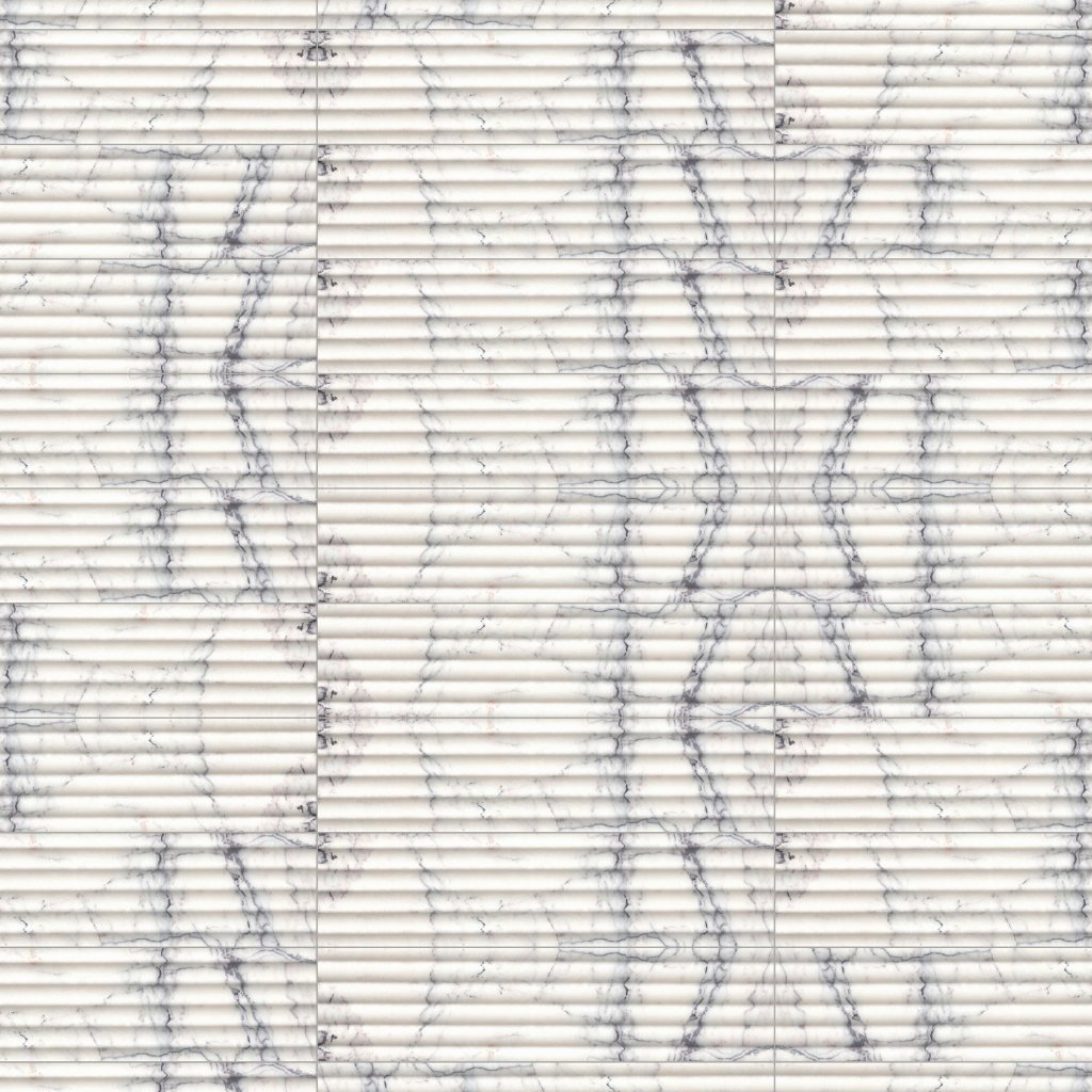 Marble Systems Lilac Honed Flute Trim Marble Accent Tiles 6x24 - Lilac