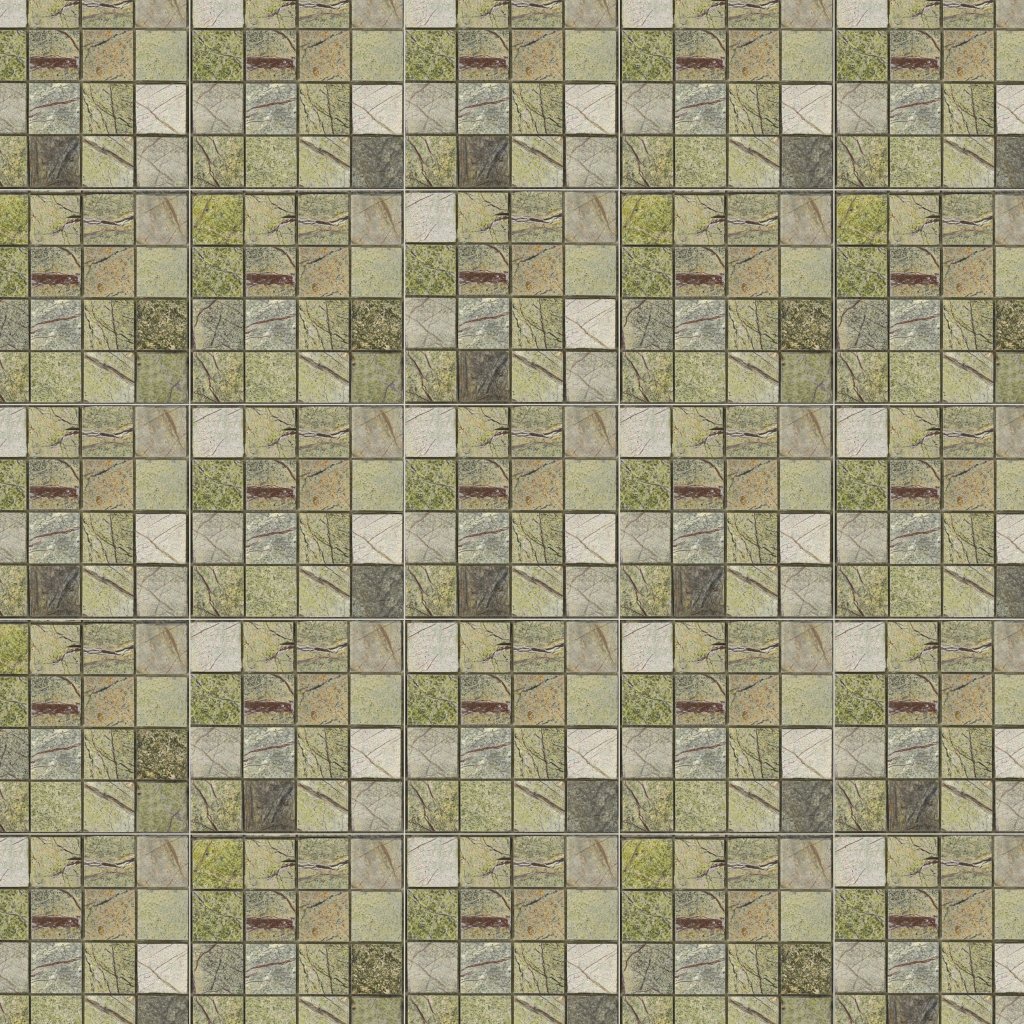 Qualis Ceramica Riviera Tileworks Chelsea Forest Green Polished Marble Mosaic