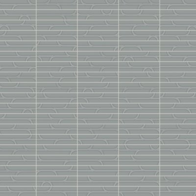 Qualis Ceramica Geometra 3x12 Charcoal Ivy - 3" x 12"