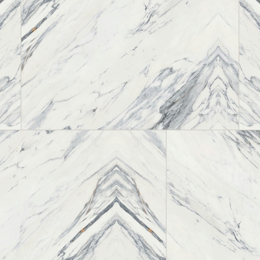 Qualis Ceramica Royal Stoneworks 48X48 Regal White Vein Honed