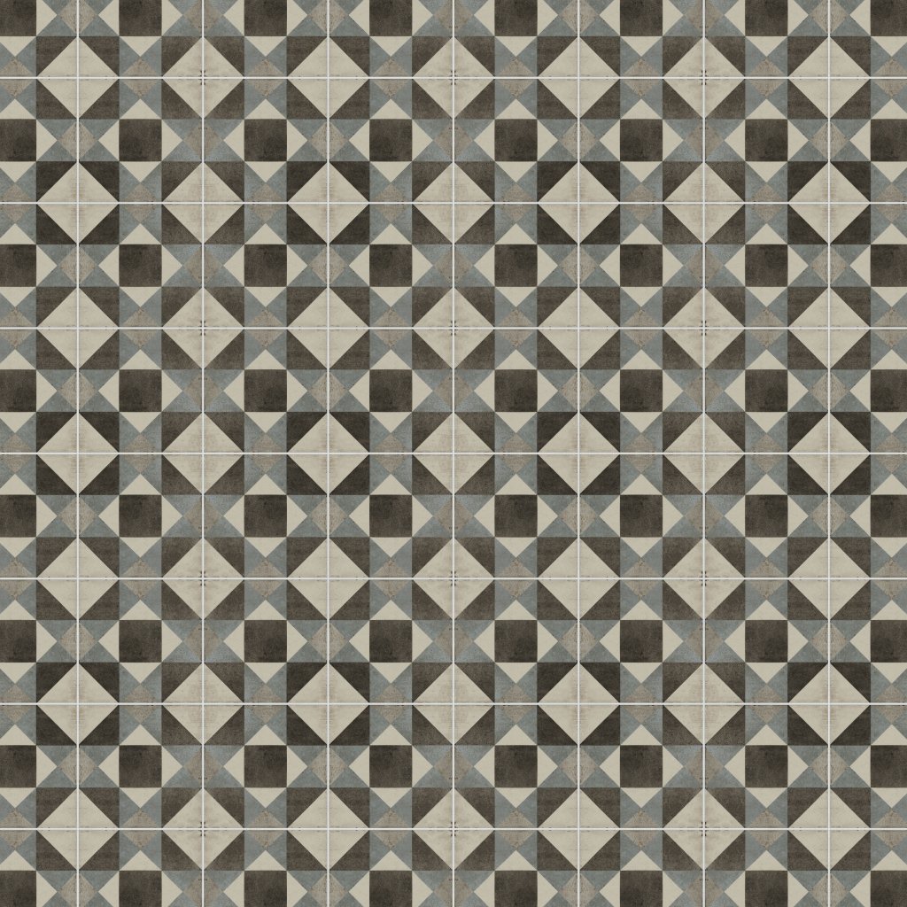 Daltile Quartetto Cool Figura, Figura, 8X8, Matte - Cool Figura