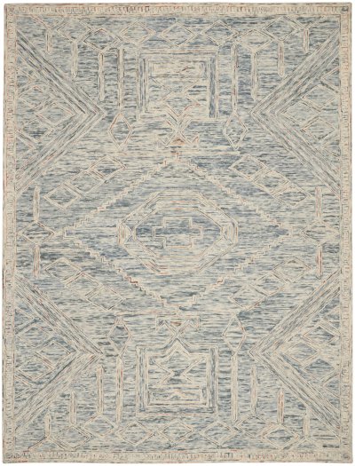 Nourison Home Nourison Interlock ITL02 5' x 7'6" Blue Multicolor Bohemian Indoor Rug - 8' x 10'6"