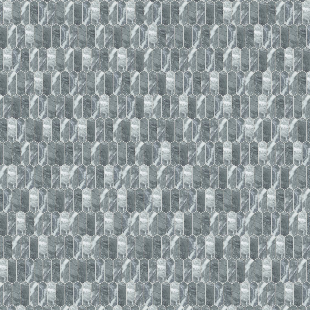 Qualis Ceramica Aqua Intenso 2x6 Picket Mosaic