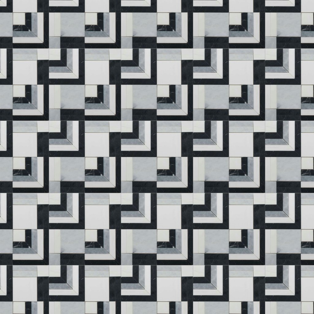 Marble Systems Odin Polished Marble Mosaic 12x13 3/16 - Odin