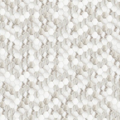 Qualis Ceramica Royal Stoneworks 2" Calacatta Royale Hex - 12" x 12"