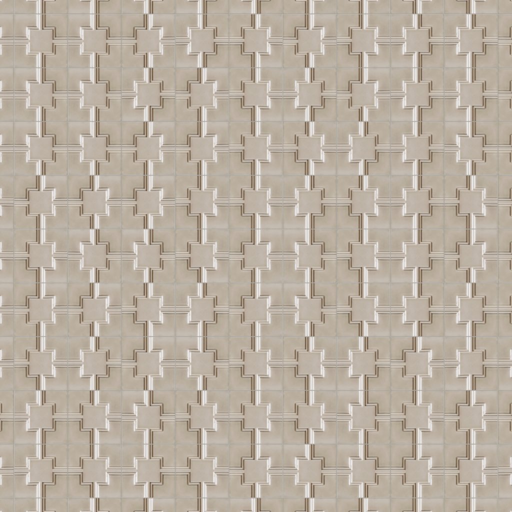 Marble Systems Latte Glossy Link Ceramic Accent Tiles 6x6 - Latte