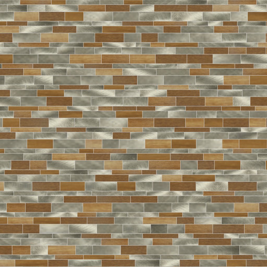 Qualis Ceramica Riviera Tileworks Chelsea Wood / Silver Aluminum Baguette Interlocking Mosaic
