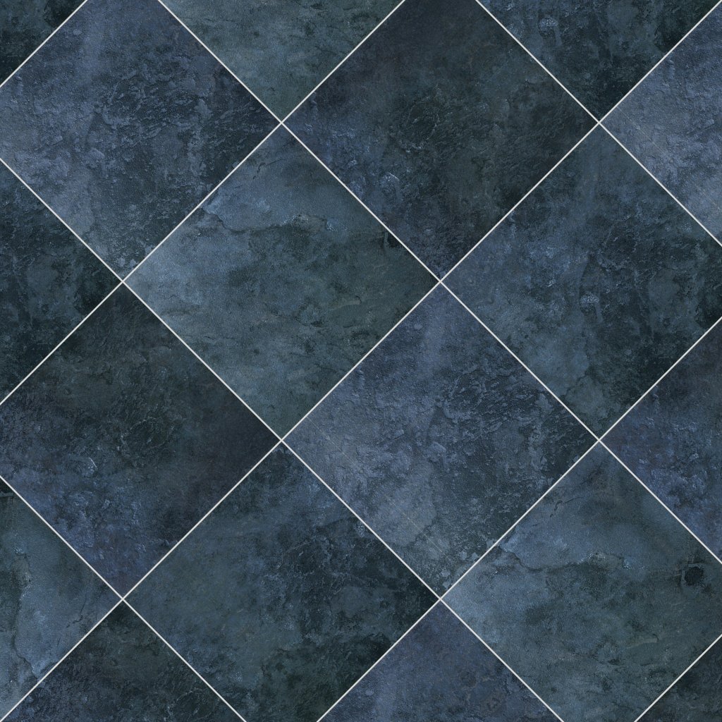 Daltile Continental Slate Asian Black, Square, 18X18, Matte - Asian Black