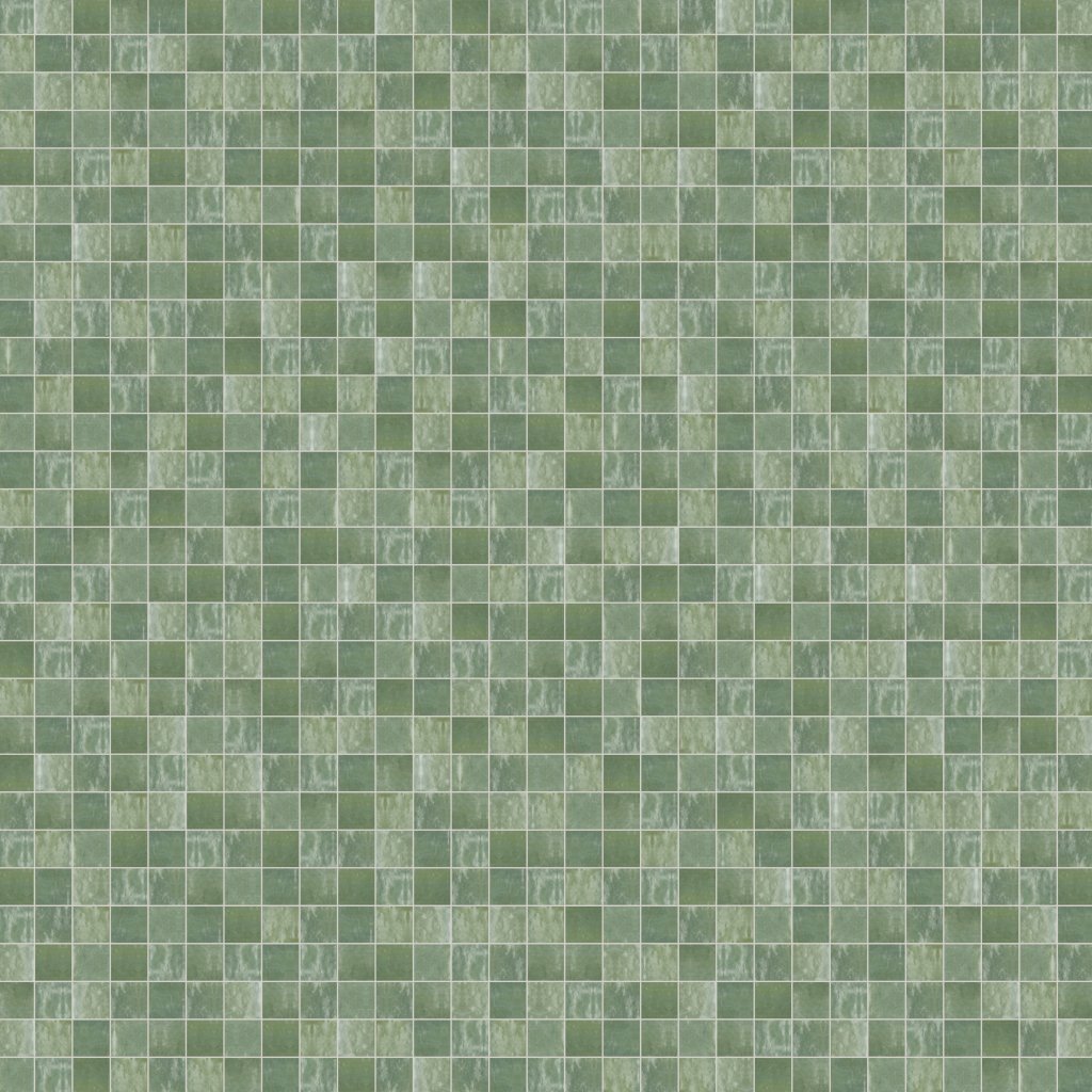 Qualis Ceramica Chelsea Collection Zellige Glazed Ceramic Soft Green Mix 3"x3"