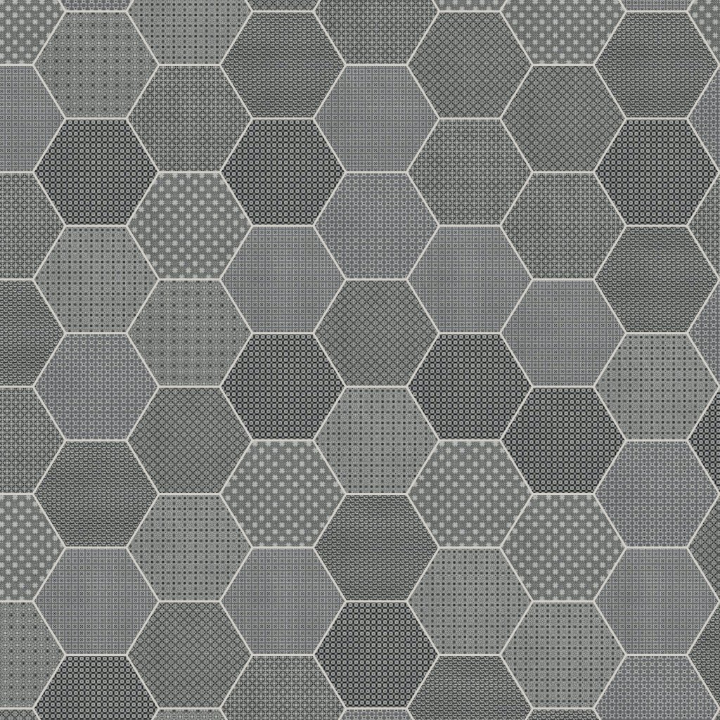 Qualis Ceramica Tapestri 8.5 Silk Blend Hexagon