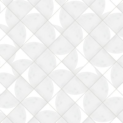 Qualis Ceramica Bianco Venatino 9 Polished Corner Shelf - Herringbone