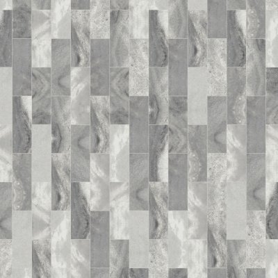 Qualis Ceramica Chelsea Collection 2"x4" Brick Ice Grey Mosaic - 11.8" x 11.8"