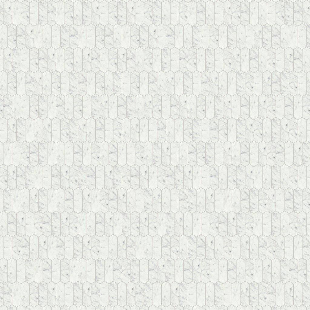Qualis Ceramica Eterna Bianco 2x6 Picket Mosaic