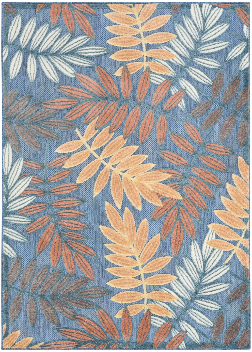 Nourison Home Nourison Aloha ALH18 3'6" x 5'6" Blue Rose Modern Rug