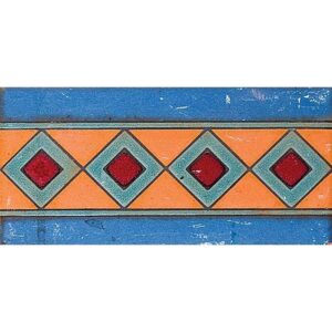 111 B Glazed Diamond Ceramic Border Tiles 3x6 - 111 B