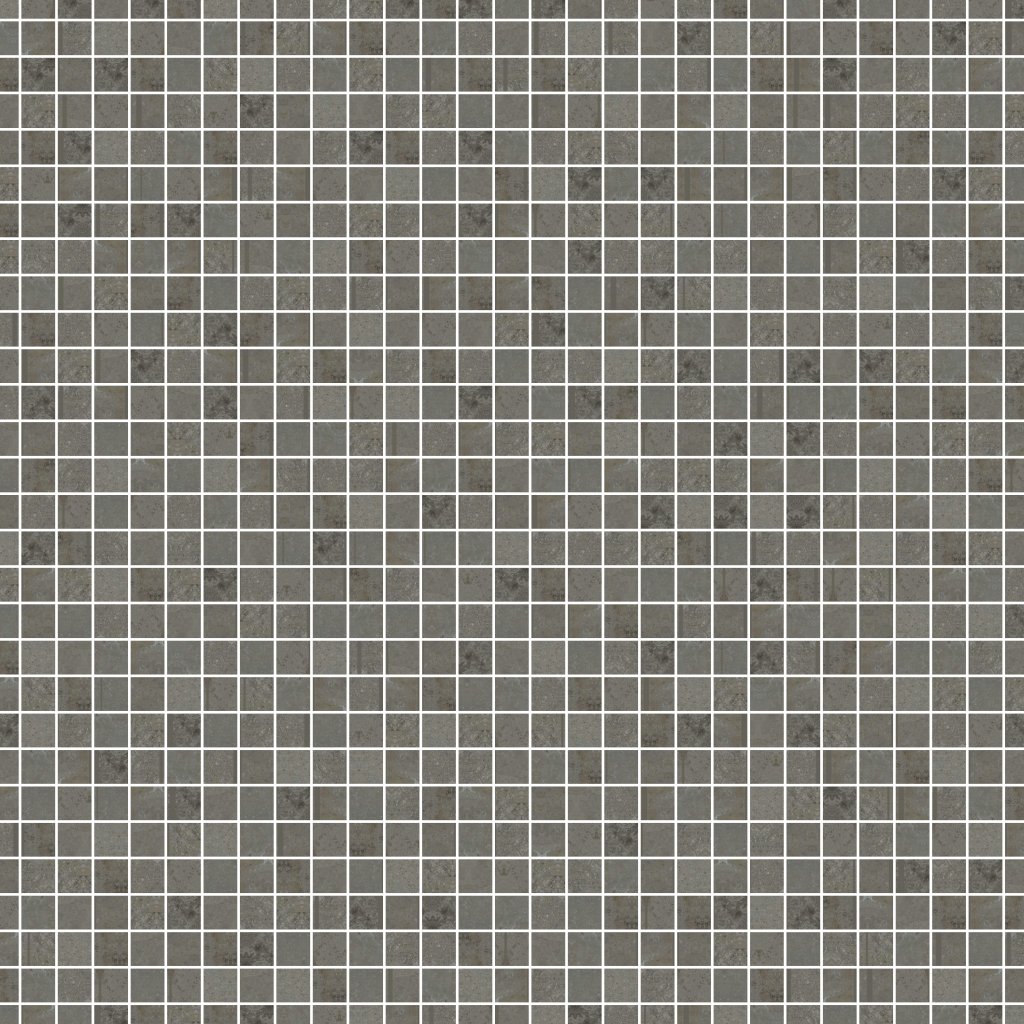 Qualis Ceramica QU Elevation Menfi Grey 2X2 Mosaic - Dark Grey