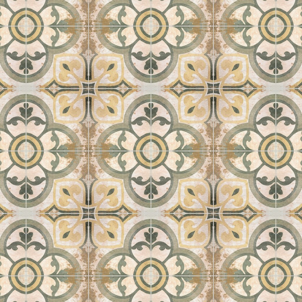 Qualis Ceramica Tuscany 24 x 24 Décor Castle