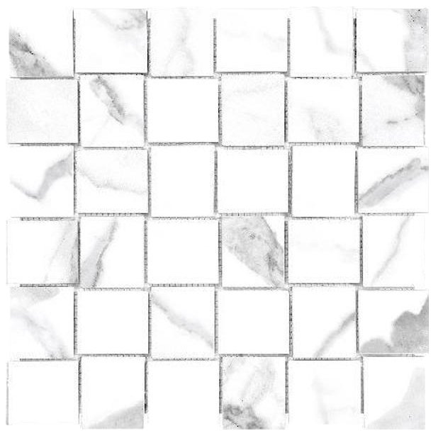 Qualis Ceramica Ardor Love 2X2 Basketweave Mosaic - Black