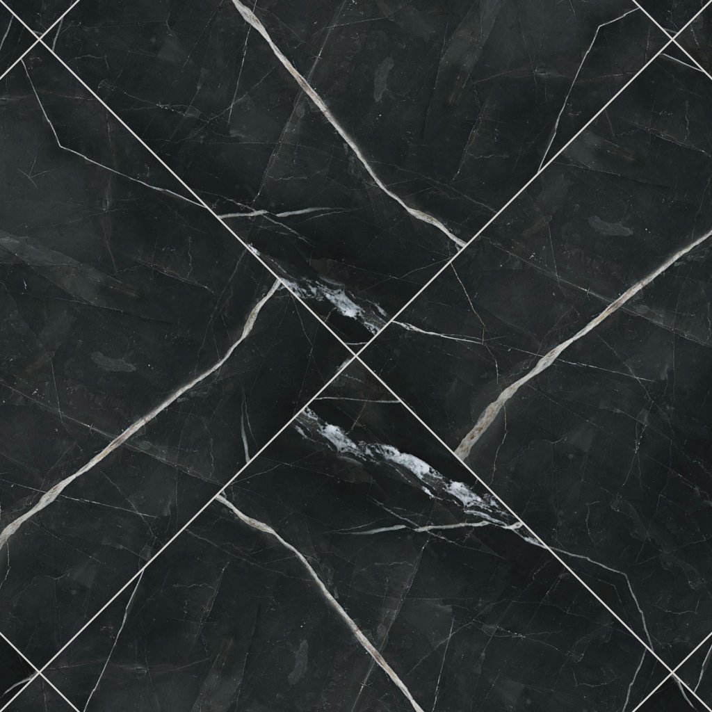 Qualis Ceramica Royal Stoneworks 36X36 Regal Black Vein Vintage Pv