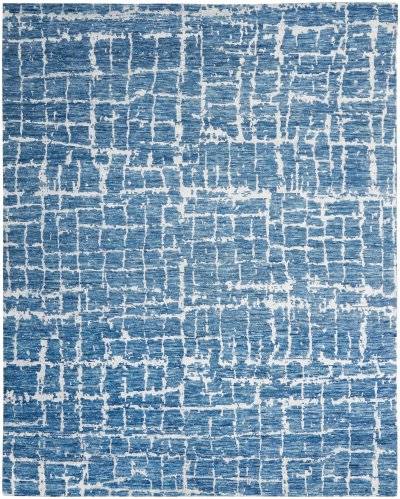 Nourison Home Nourison Luna LUN02 9'9" x 13'9" Blue Silver Modern Indoor Rug - 7'9" x 9'9"