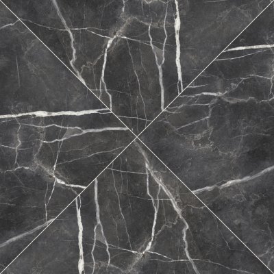 Qualis Ceramica Royal Stoneworks 48X48 Tuscan Forge Vein Polished - Herringbone