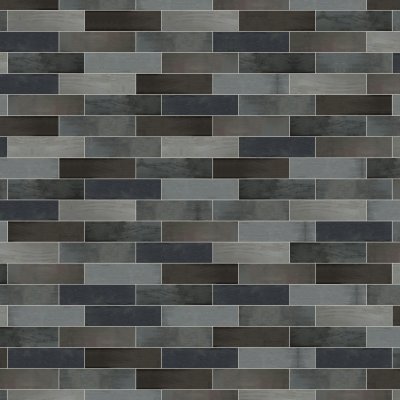 Qualis Ceramica Morocco 3x11 Coal Gloss - Alternating 1/3
