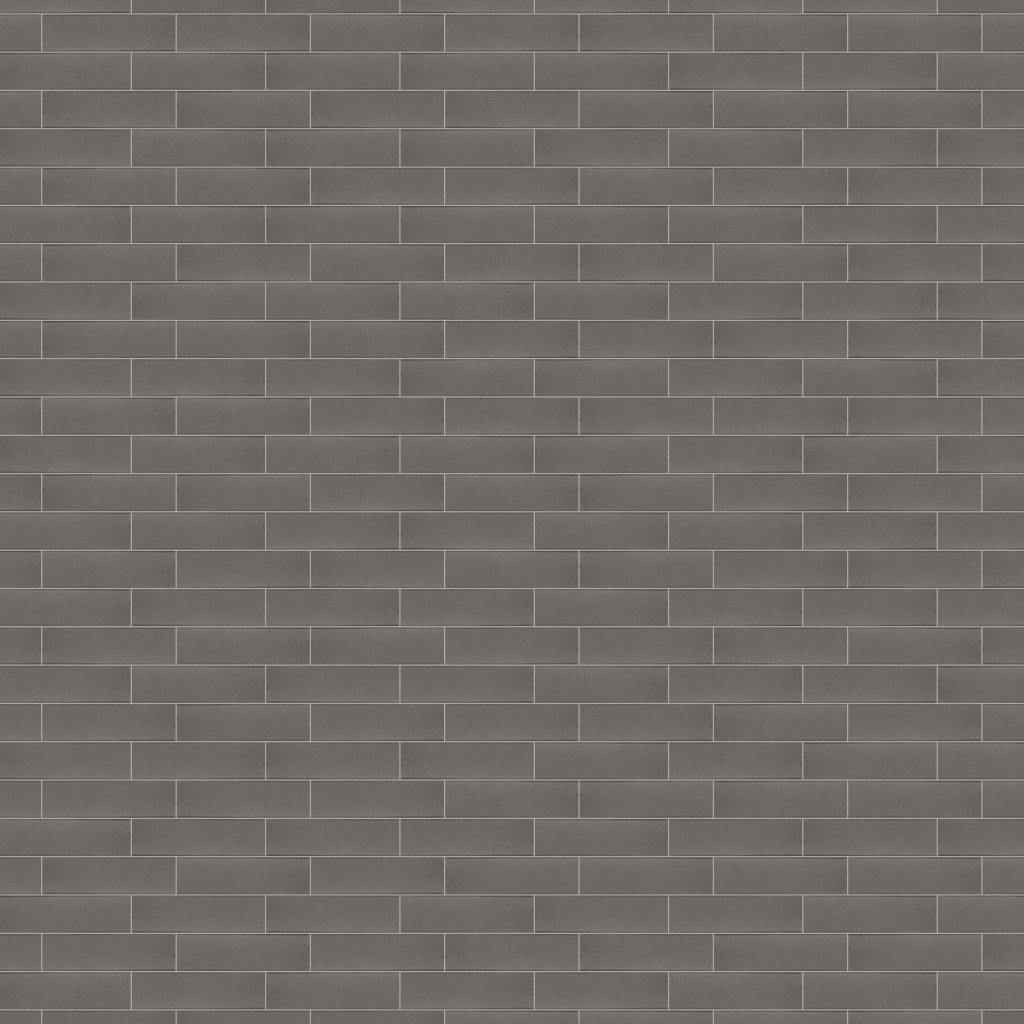 Nantucket Gray Glossy Thin Brick Tile 2 1/8x7 1/2 - Nantucket Gray