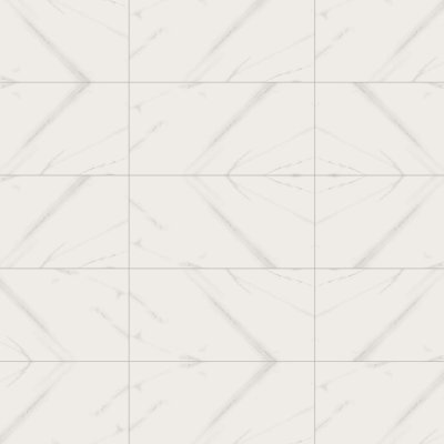 Marble Systems Carrara Polished Marble Look Porcelain Tile 12x24 - Carrara - 12" x 24" x 25/64"