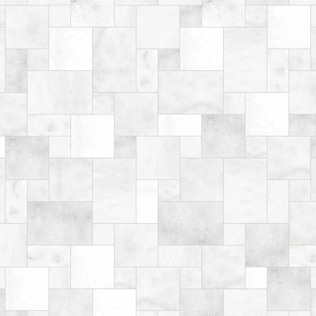 Qualis Ceramica Bianco Venatino Mini Versailles Honed Mosaic