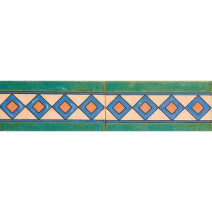 111 A Glazed Diamond Ceramic Border Tiles 3x6 - 111 A