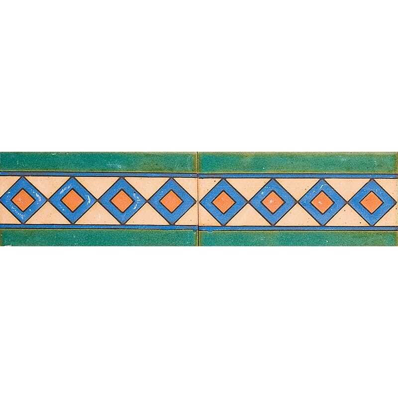 Marble Systems 111 A Glazed Diamond Ceramic Border Tiles 3x6 - 111 A