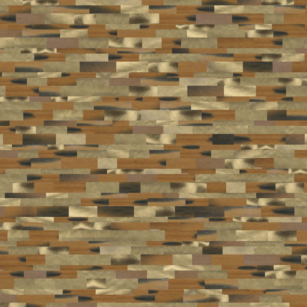 Qualis Ceramica Riviera Tileworks Chelsea Wood / Gold Aluminum Baguette Interlocking Mosaic