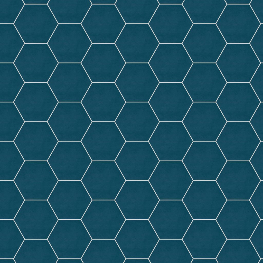 Daltile Bee Hive Medley Blue, Hexagon, 8 1/2X10, Matte - Blue
