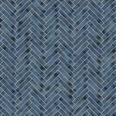 Qualis Ceramica Reactiv Aegean Blue 2X10W - Herringbone