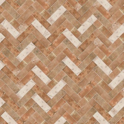Qualis Ceramica Riviera Tileworks Hampton Collection Carob - Herringbone