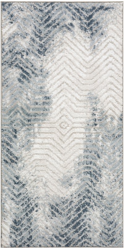 Nourison Home Nourison Dekor DEK04 2' x 4' Grey Navy Modern Indoor Rug - 2' x 4'