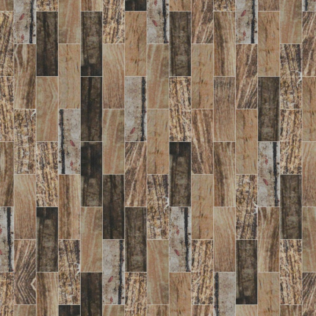 Qualis Ceramica Chelsea Collection Beige Brown Mix Wood 1.1"x4" Glazed Ceramic Mosaic