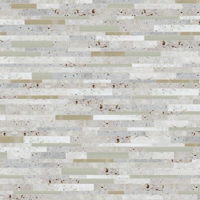 Qualis Ceramica Linear Creme Brulee Mosaic - 11,57" x 14,02"
