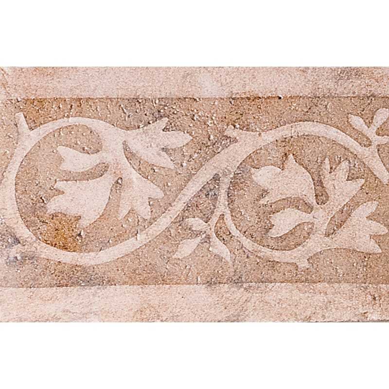 Marble Systems Stafford Creamware Glazed Ceramic Border Tiles 4x6 - Stafford Creamware