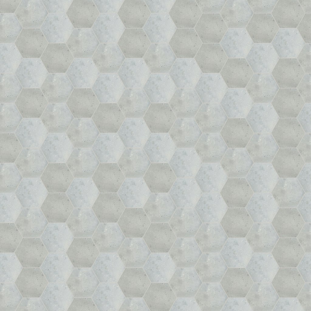 Qualis Ceramica Alma 5.5x6.3 Grey Hexagon