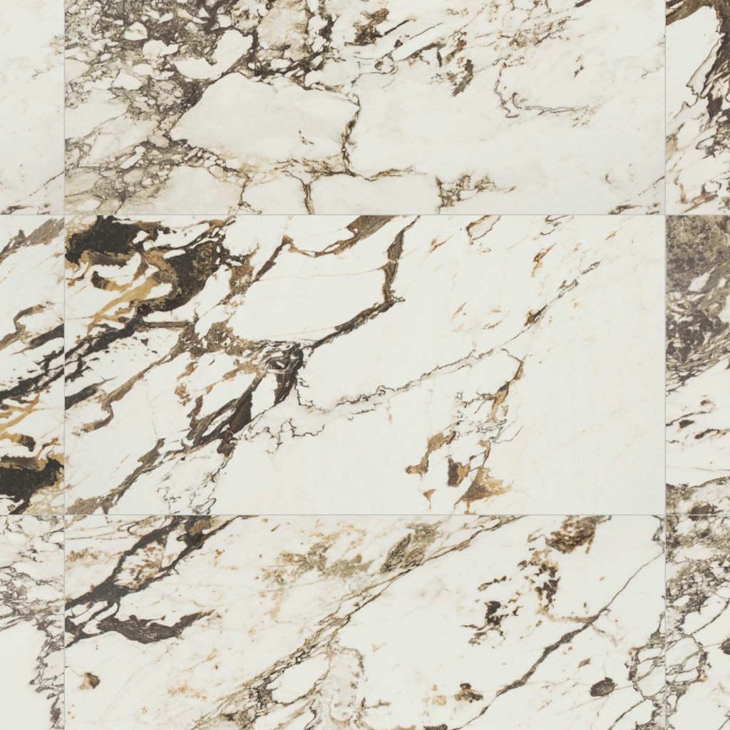 Daltile Panoramic Duet Calacatta Aries, Rectangle, 24X48, Matte - Calacatta Aries