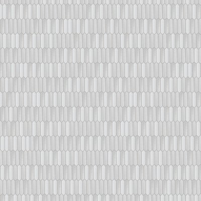Marble Systems Frost White Polished Baby Picket Waterjet Marble Mosaic 13 3/16x11 - Frost White - 13 3/16" x 11" x 3/8"