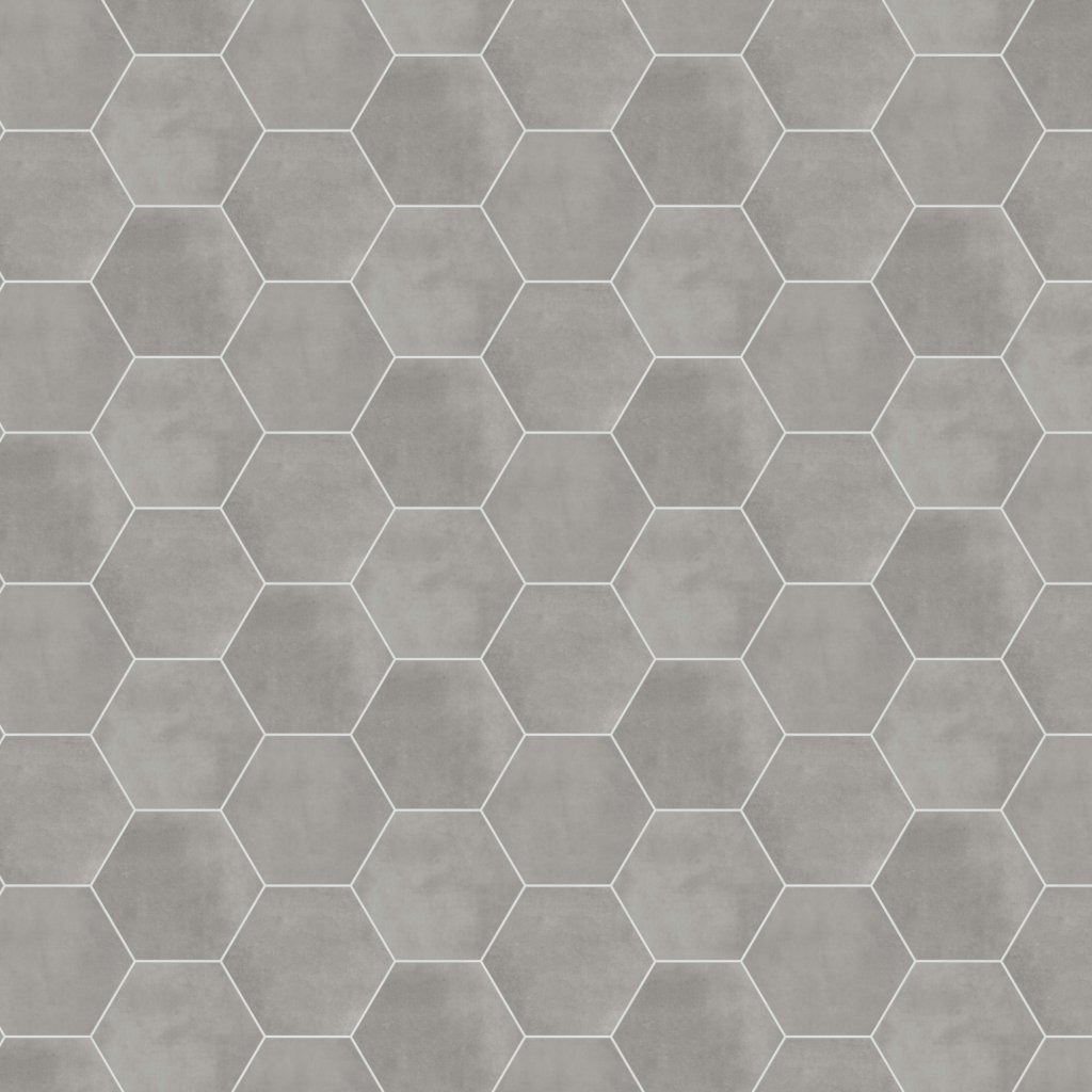 Daltile Scrapbook Memory Grey, Hexagon, 8X9, Matte - Memory Grey
