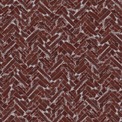 Qualis Ceramica Tuscano Rosso 1.25x4 Herringbone Mosaic - 11,25" x 11,37"