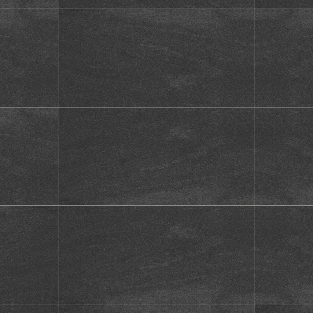 Marble Systems Atelier Black Honed Concrete Look Porcelain Tile 18x36 - Atelier Black